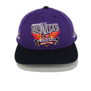 Vintage Las Vegas 400 Snapback Hat | Logo Athletic NASCAR | Purple Black Cap